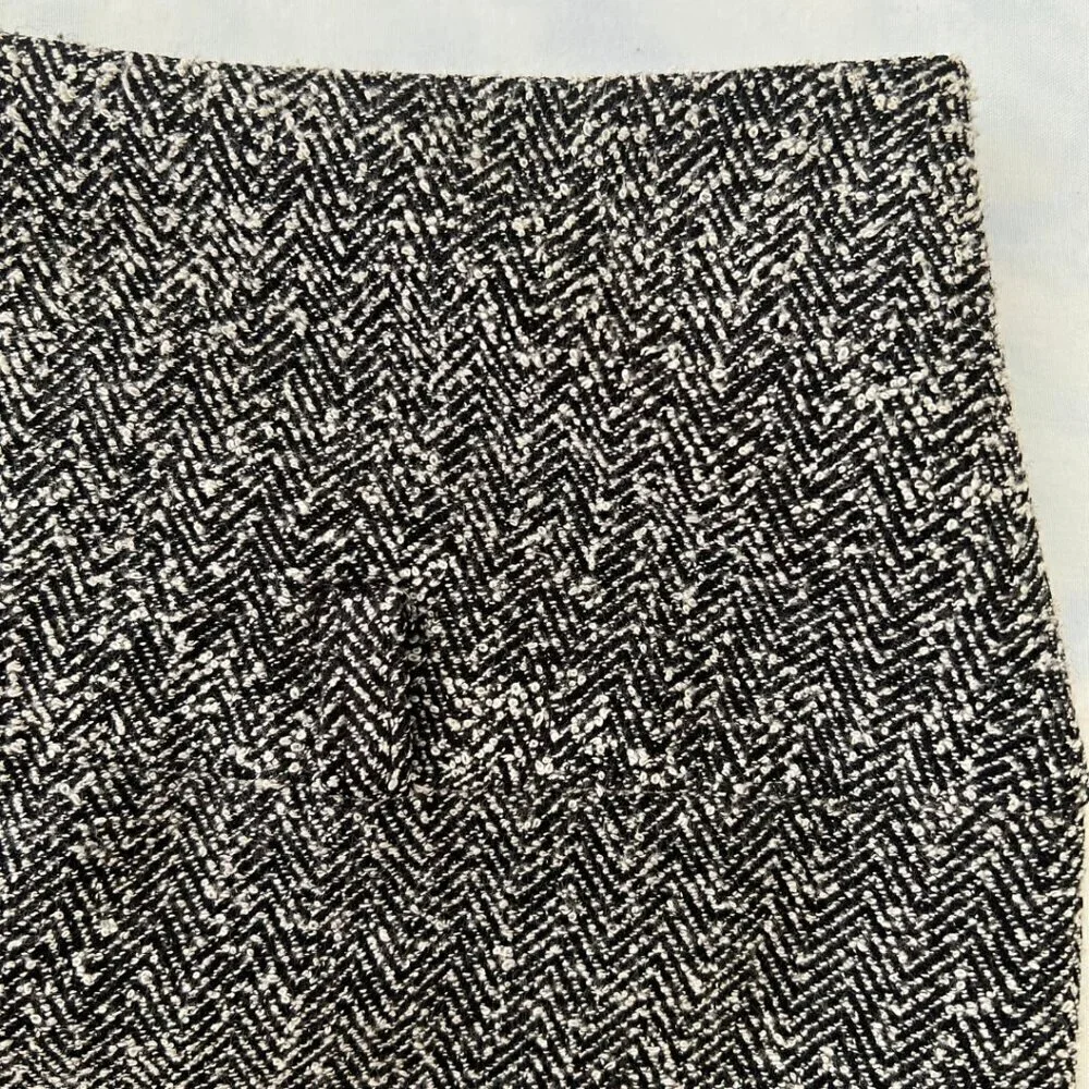 Vintage Wearever Grey & Black Herringbone Knit Mini Skirt